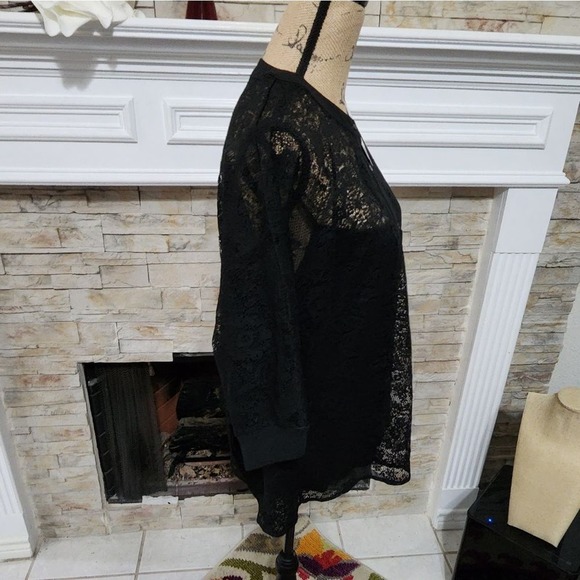Desigual Cam Lola Embroidered Lace Black Swingy Blouse size medium new!!! - Picture 6 of 13